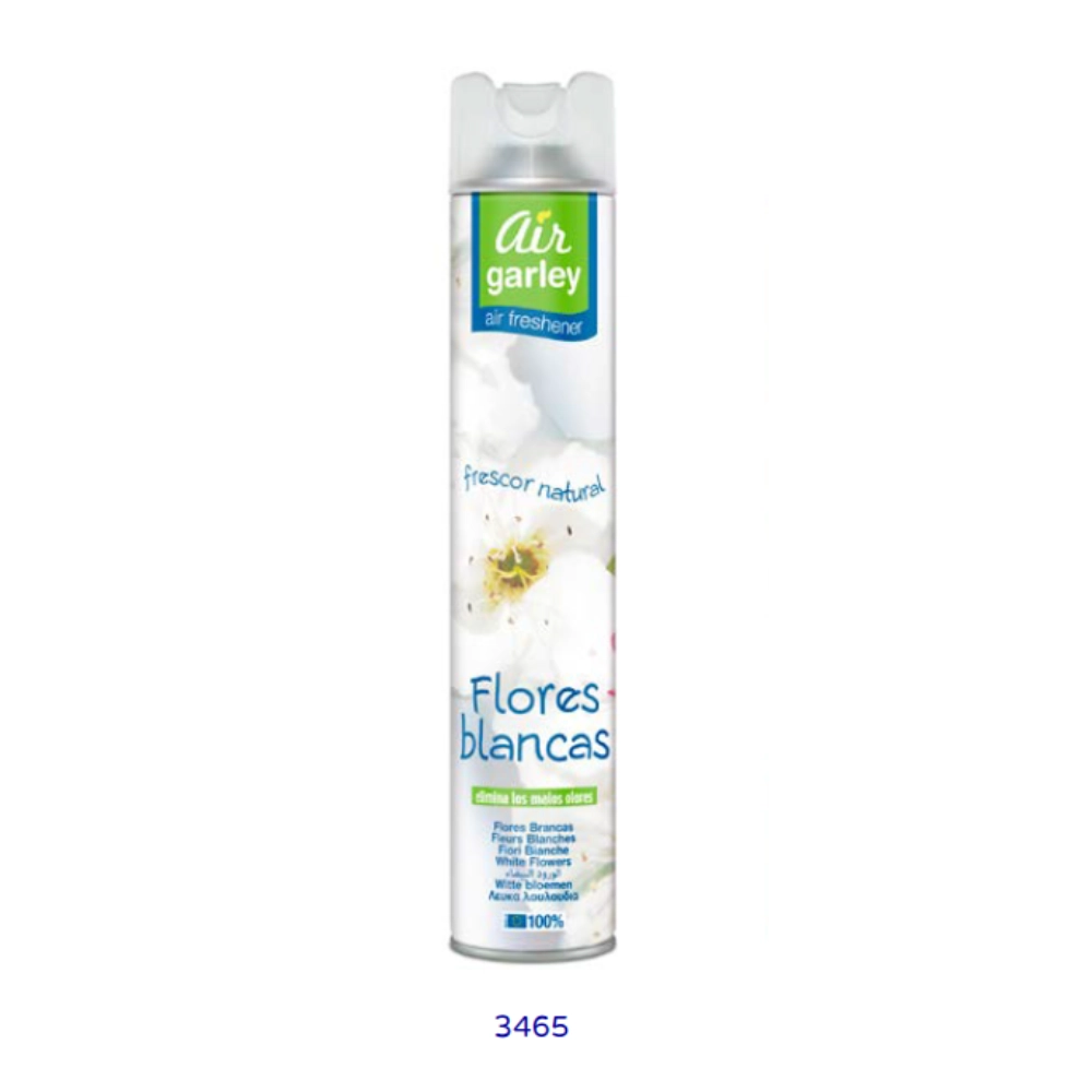 Ambientador spray flores blancas 1000 cc AIR GARLEY -Caja de 6 uds