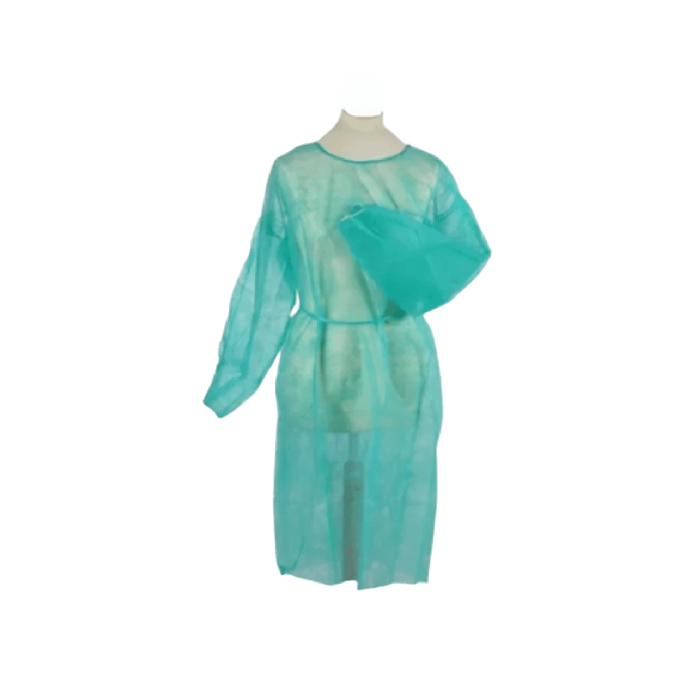 Bata verde Protección Manga Larga