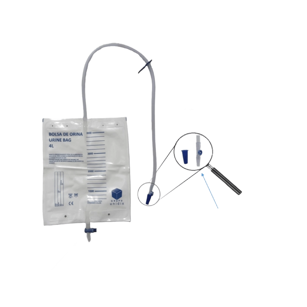 Bolsa Orina Grifo 4 Litros Unidix  Esteril Y No Esteril