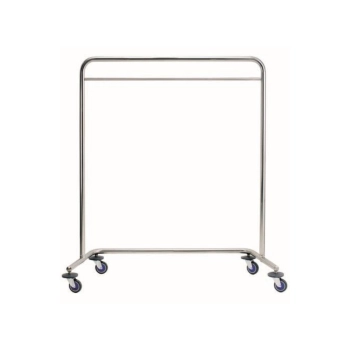 Carro perchero acero inox. ruedas giratorias 160 cm X 60 cm X 70 cm.
