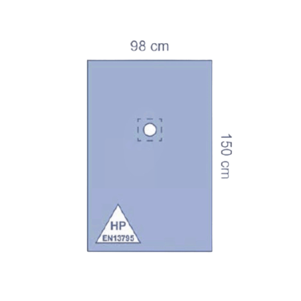 Paño Estéril Impermeable Fenestrado Adhesivo Medline 98x150